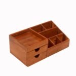 Wooden Table Organizer with Two Drawer - Image 2