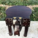 Wooden Elephant Stool for living room - Image 5