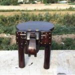 Wooden Elephant Stool for living room - Image 2