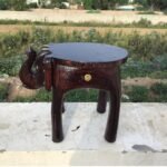 Wooden Elephant Stool for living room - Image 3