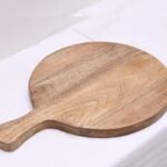Wooden Pizza Tray Handle Western Food Plate for Kitchen Restaurant Hotel