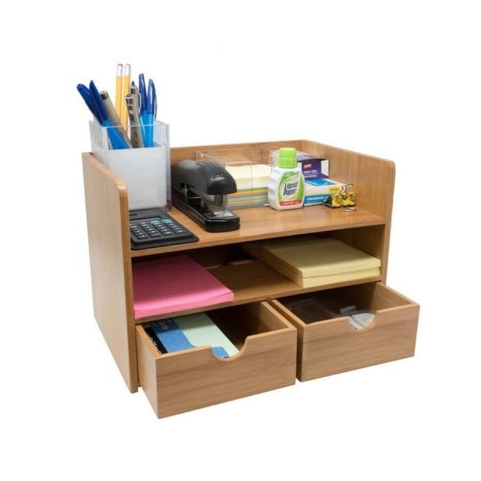 Natural Wood Table Organizer - Image 4