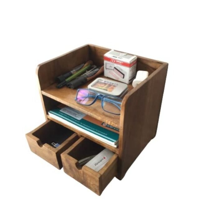 Natural Wood Table Organizer - Image 3