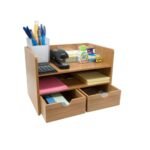 Natural Wood Table Organizer