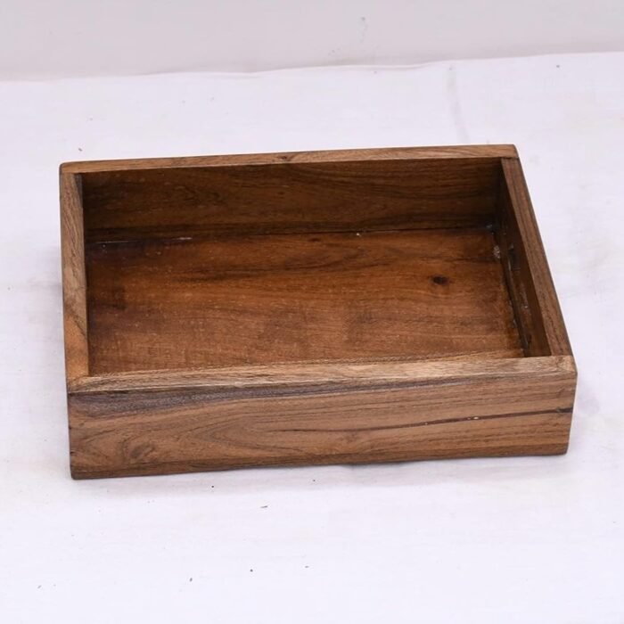 Solid Dark Wooden Tray - Image 2