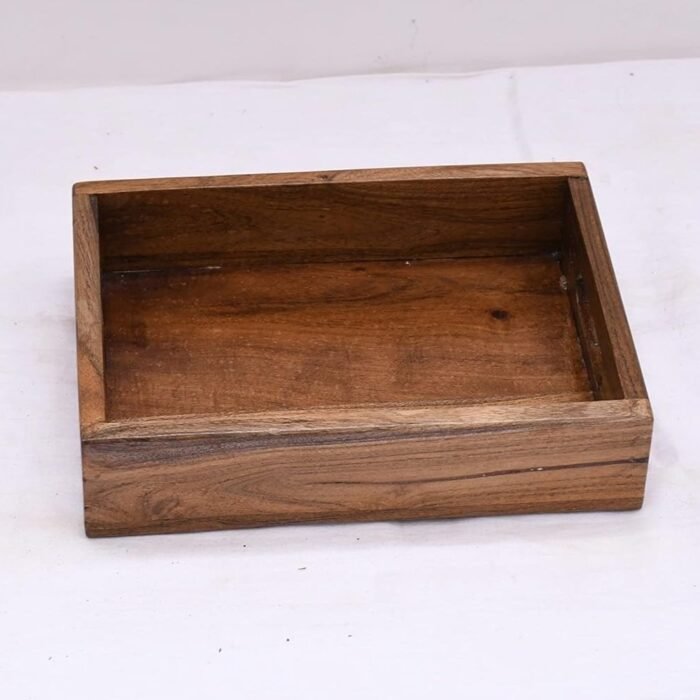 Solid Dark Wooden Tray - Image 4