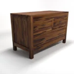 Sheesham Wood Storage Cabinet 3 Drawer - Image 4