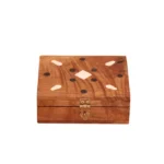 Simple Handmade Black and White Inlay Designed Wooden Jewelry Box for Home - Image 3