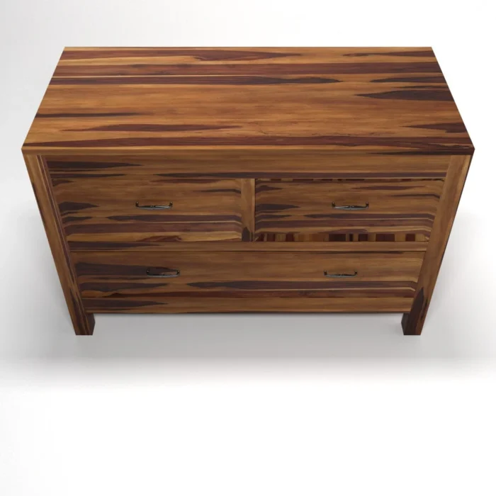 Sheesham Wood Storage Cabinet 3 Drawer - Image 2