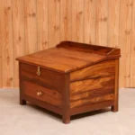 Ethnic Wooden Munim Study Table - Natural Tone - Teak wood - Image 6